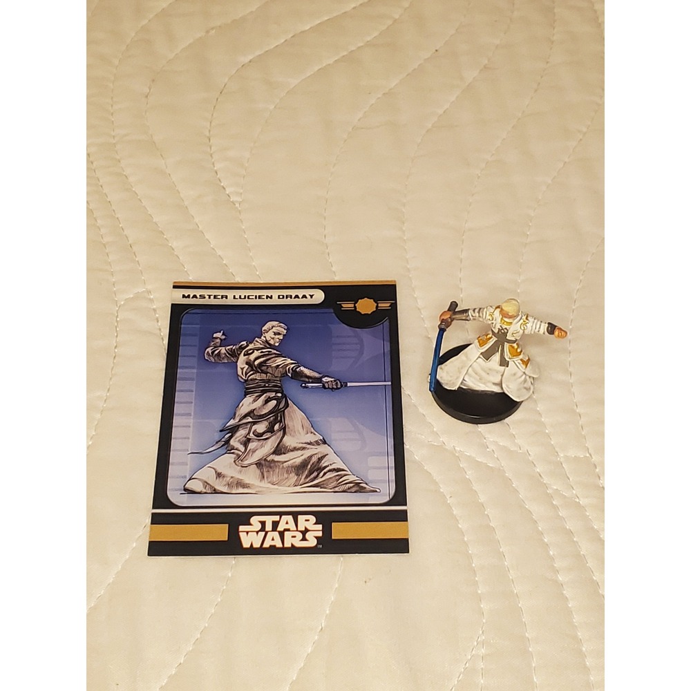 Star Wars Miniatures Master Lucien Draay 5/60 KOTOR Wizards of the Coast Card